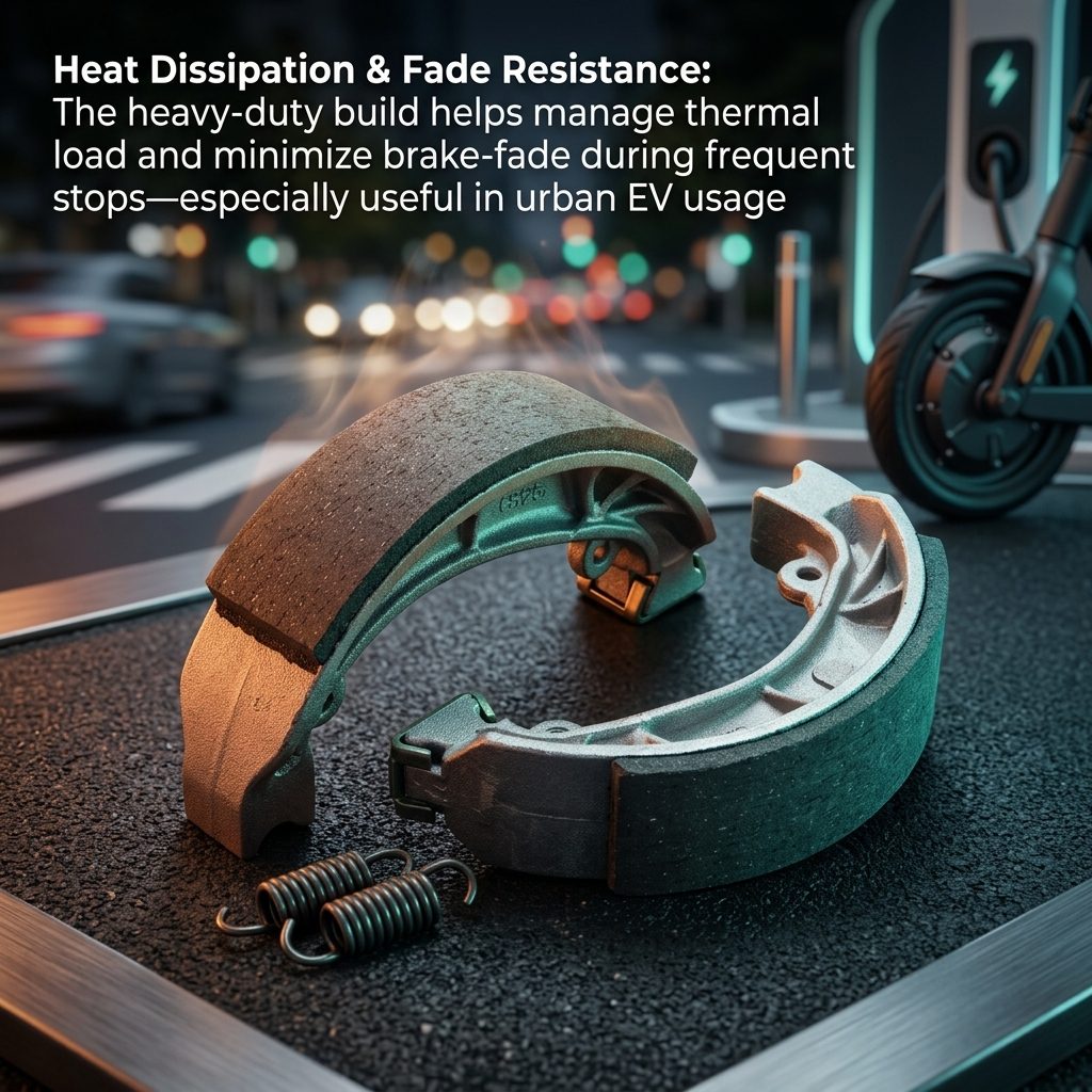 nitroniche ev brake shoe set | heavy duty, durable brake shoes for electric vehicles | smooth & reliable braking performance