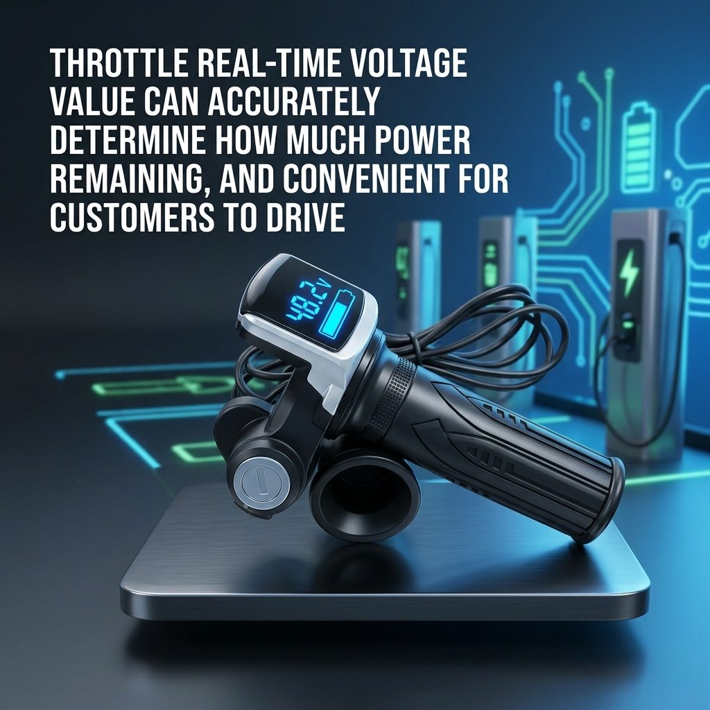 nitroniche display throttle with voltage and lock system universal motorcycle kit