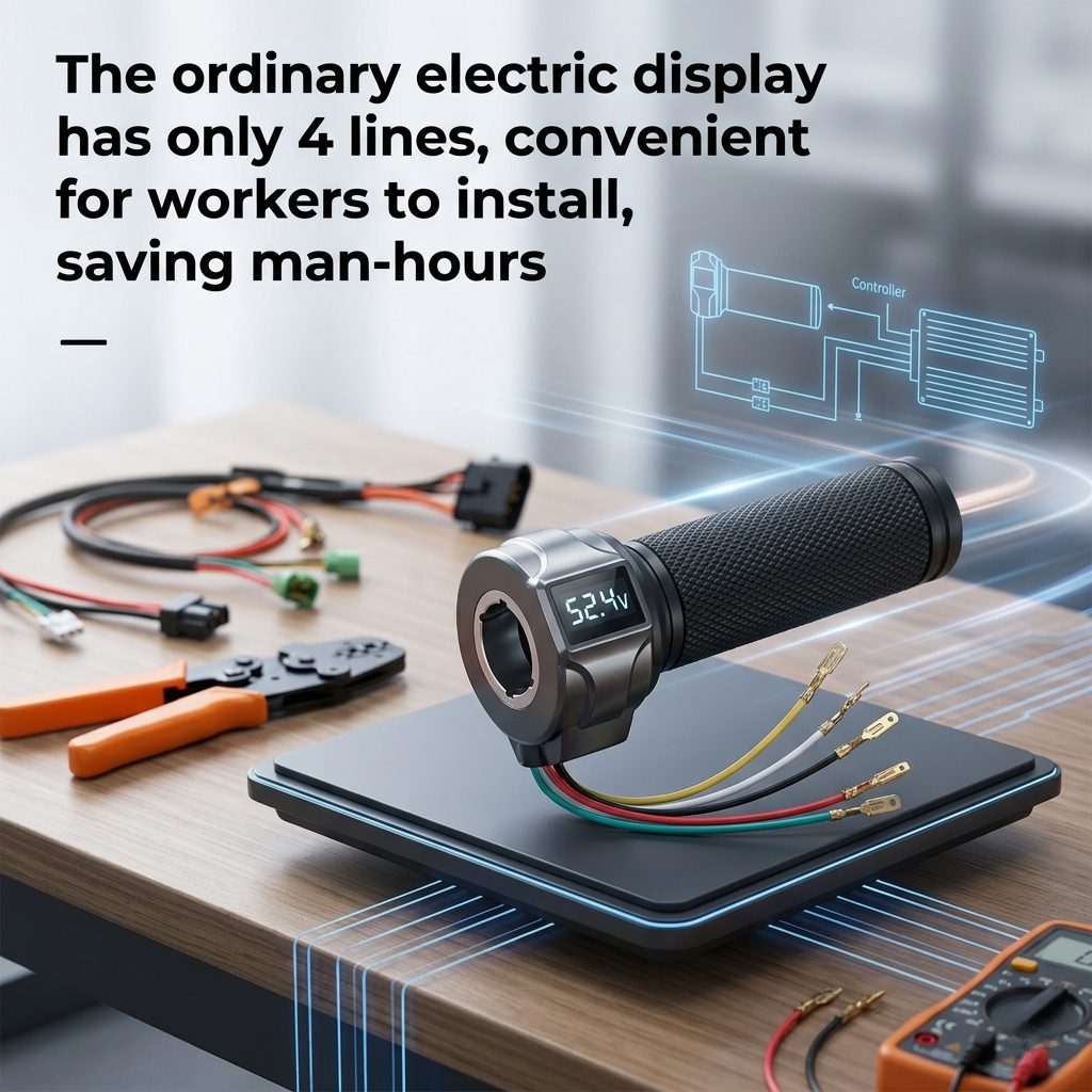 nitroniche display throttle with voltage and lock system universal motorcycle kit