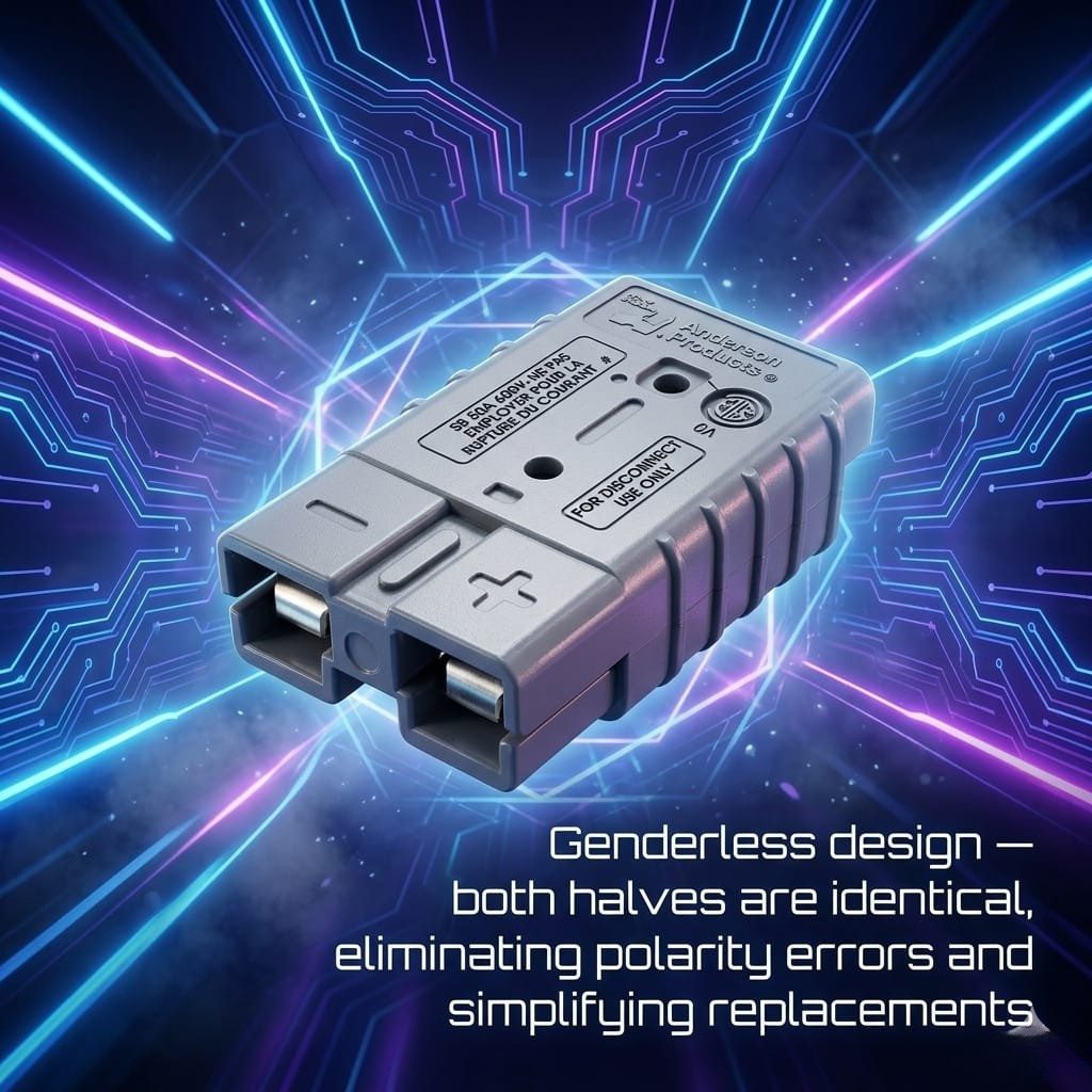 nitroniche sb50 anderson connector – 50a genderless ev battery plug for e bike & e rickshaw