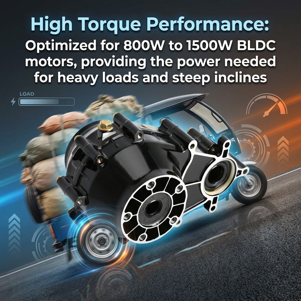 nitroniche electric rickshaw closed gear box 18t