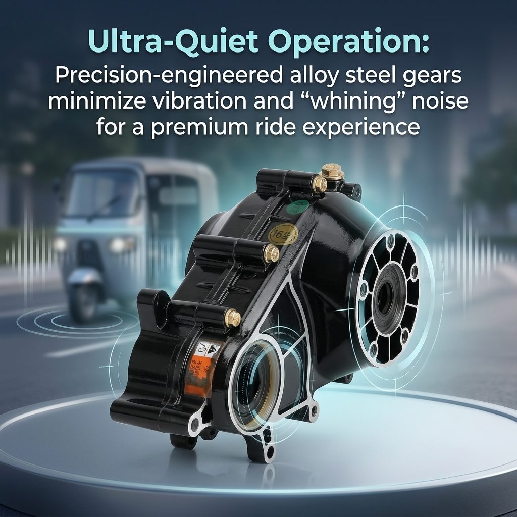 nitroniche electric rickshaw closed gear box 18t