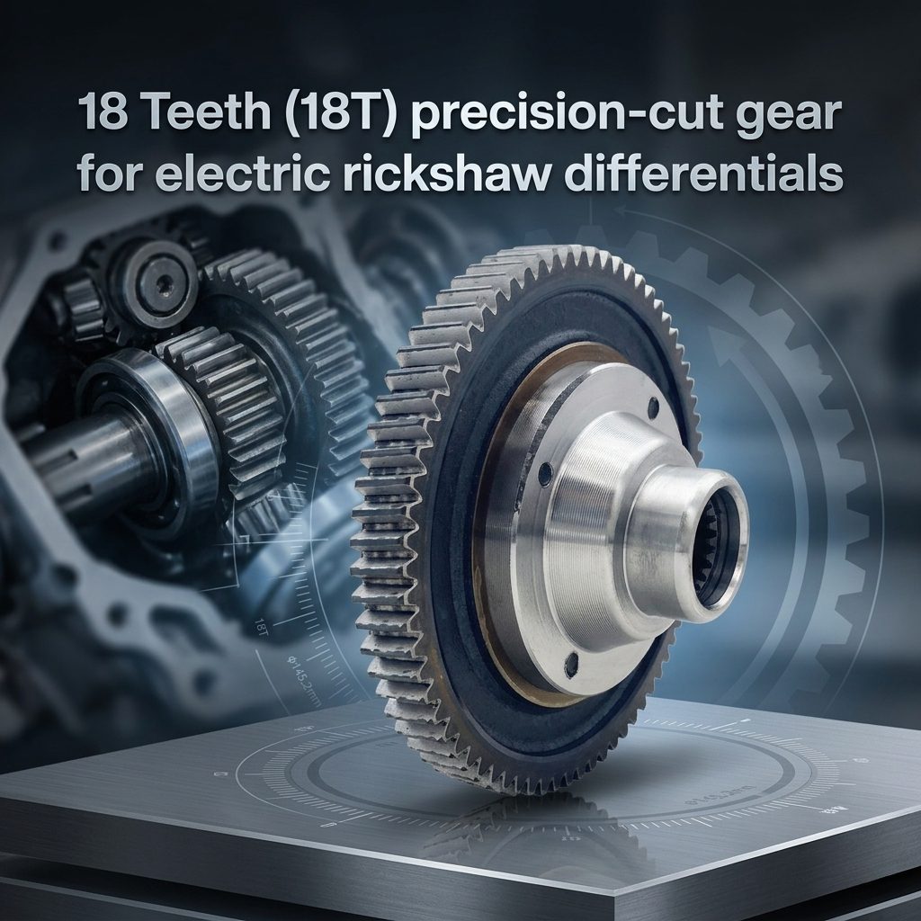 nitroniche electric rickshaw differential gear – 18t alloy steel ev gear