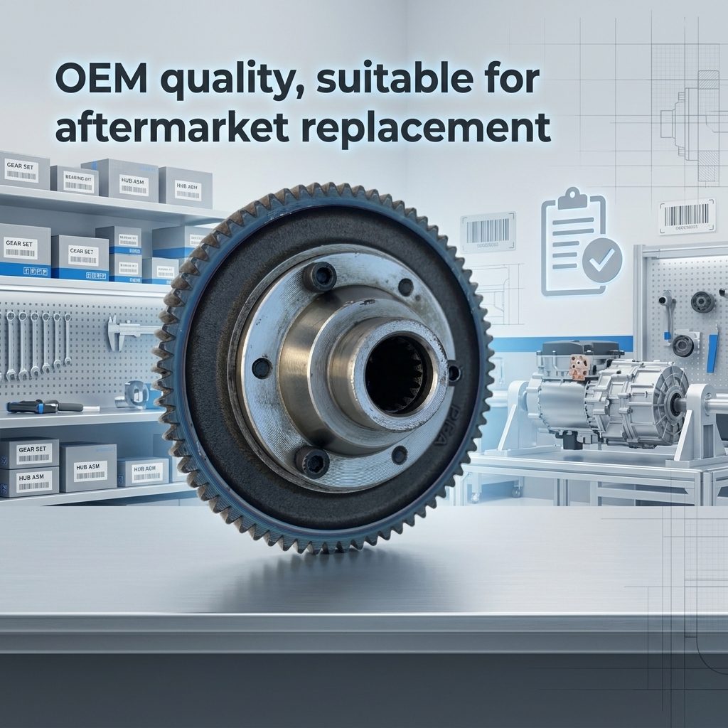 nitroniche electric rickshaw differential gear – 18t alloy steel ev gear