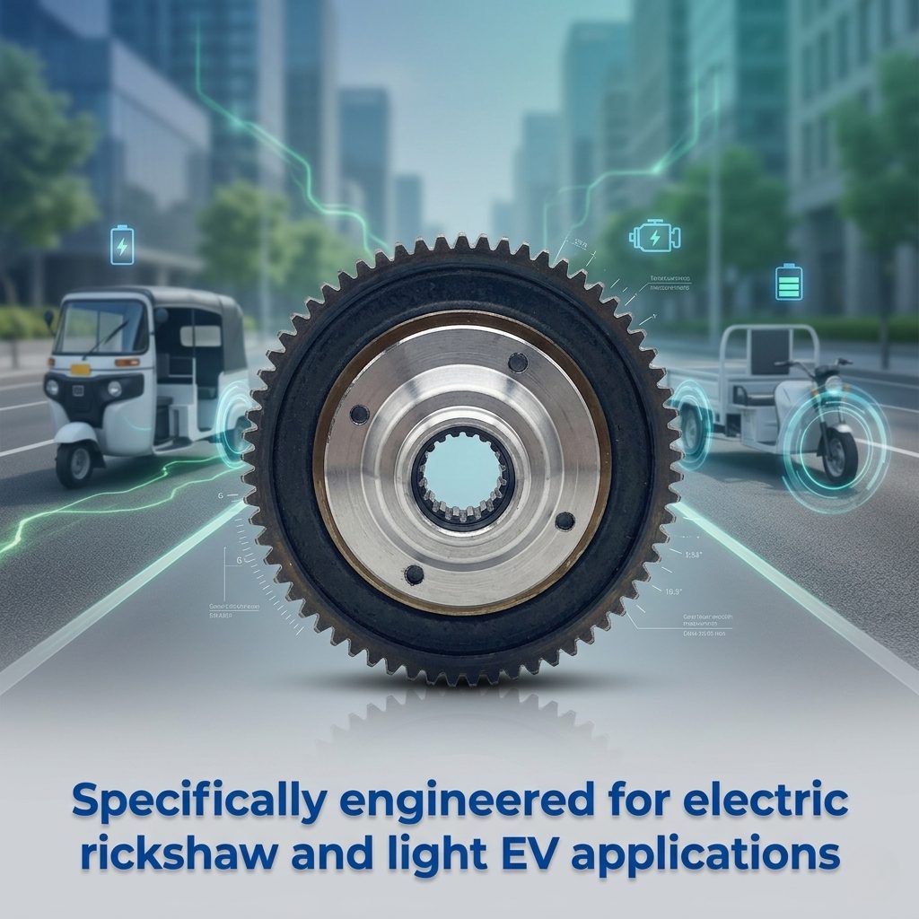 nitroniche electric rickshaw differential gear – 18t alloy steel ev gear