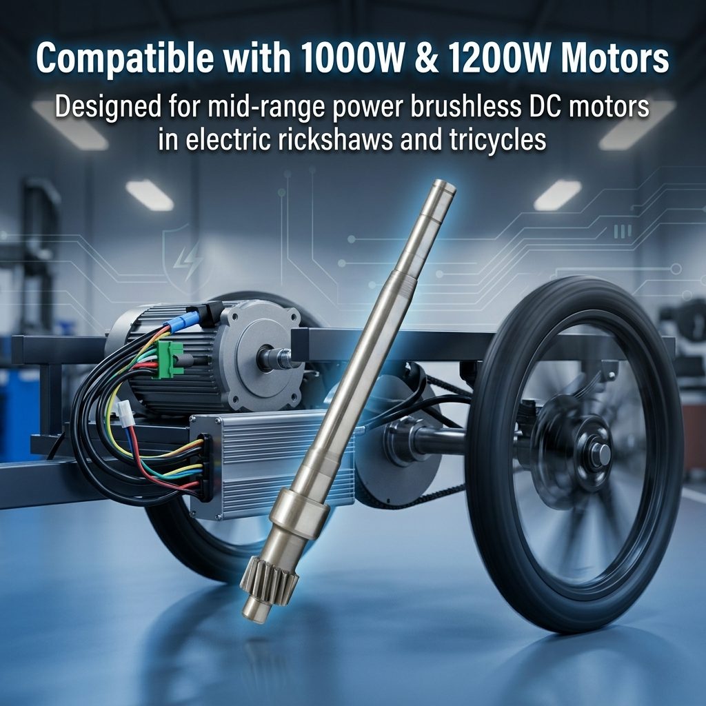 nitroniche electric rickshaw motor shaft 1000w / 1200w