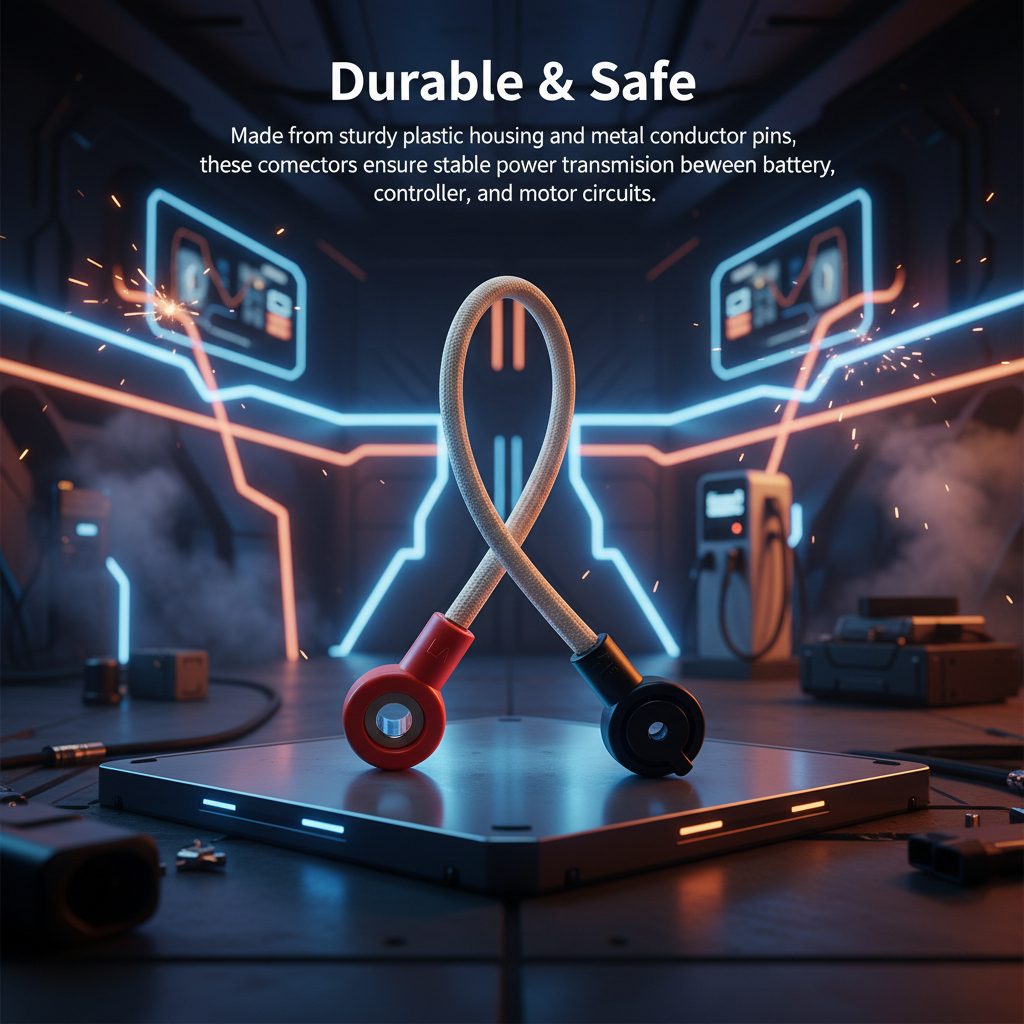 nitroniche electric bike smf battery wire connectors heavy