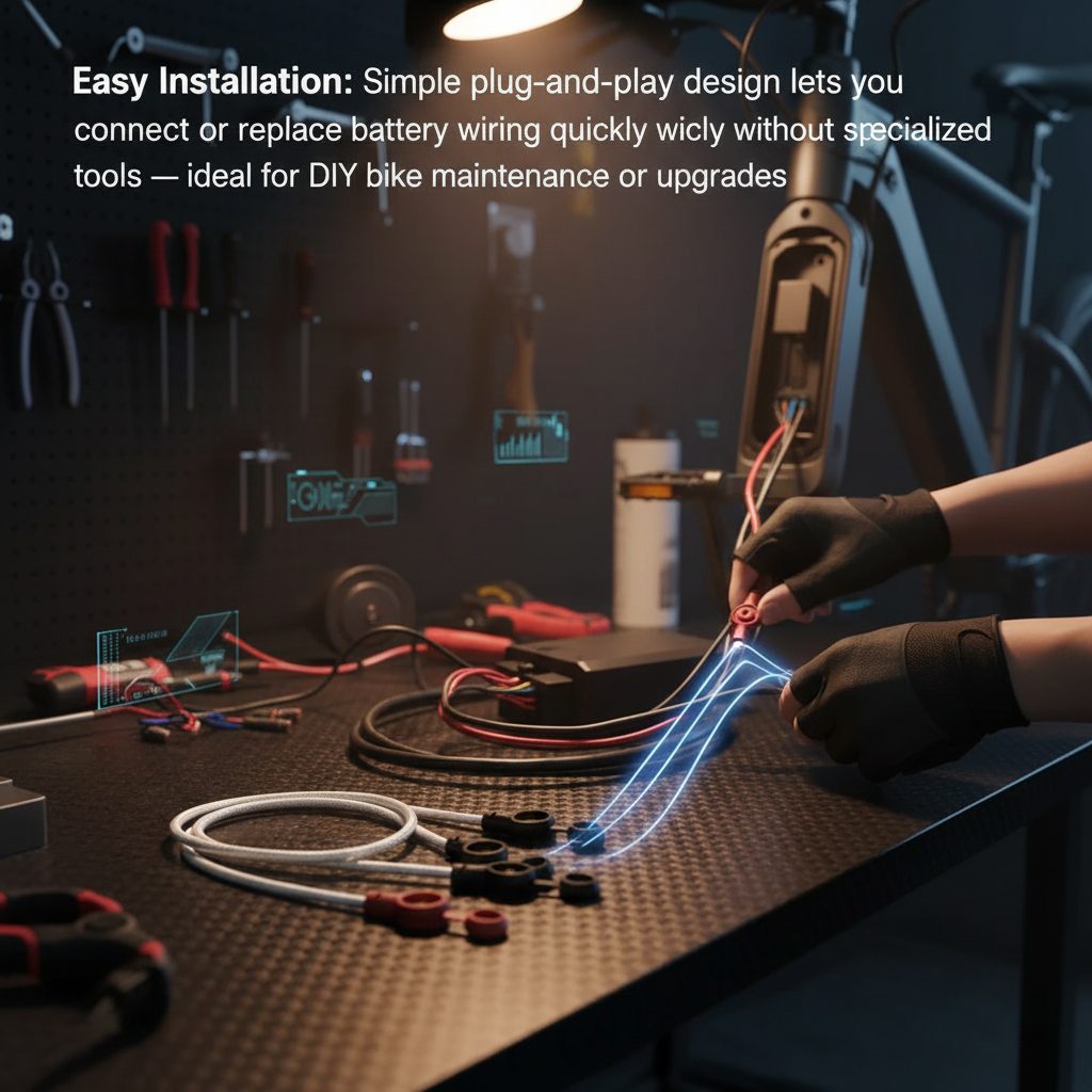 nitroniche electric bike smf battery wire connectors heavy