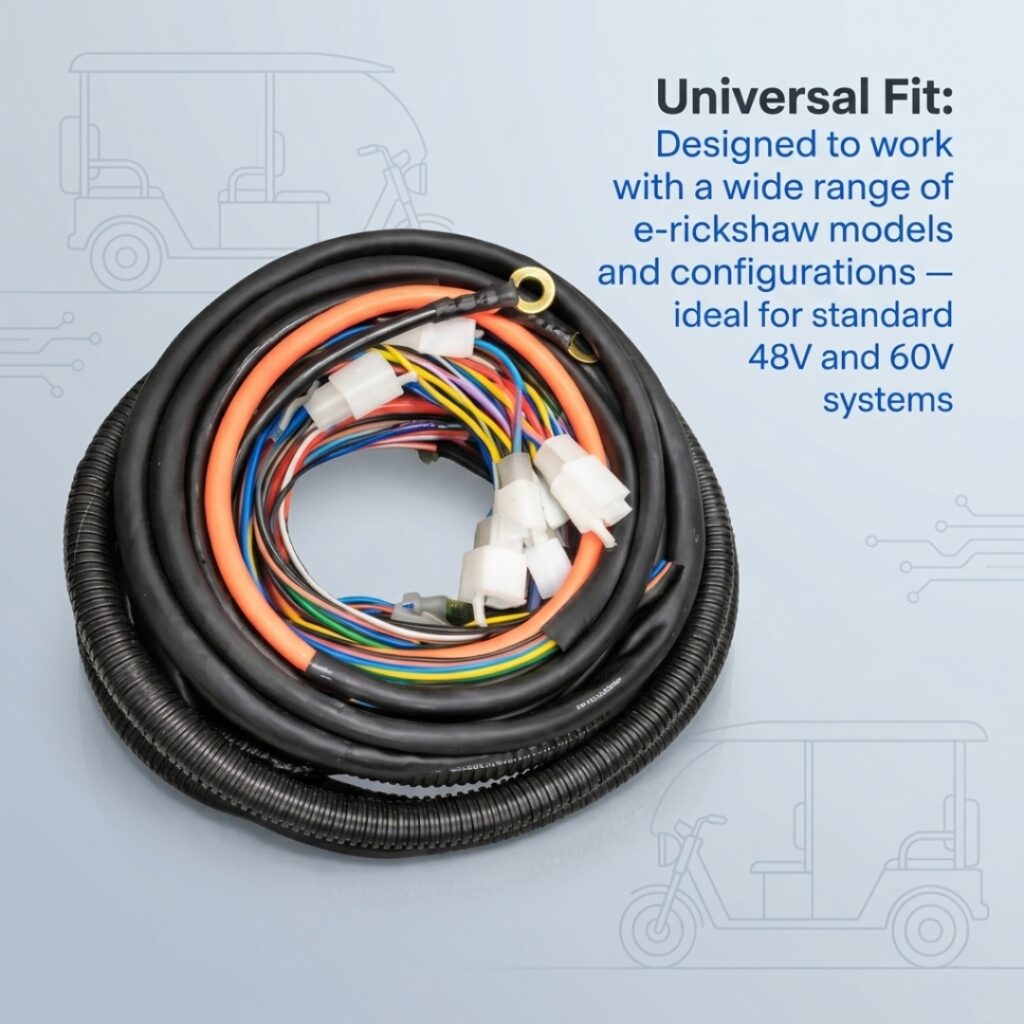 nitroniche e rickshaw wiring harness | complete heavy duty – universal ( full wiring kit )
