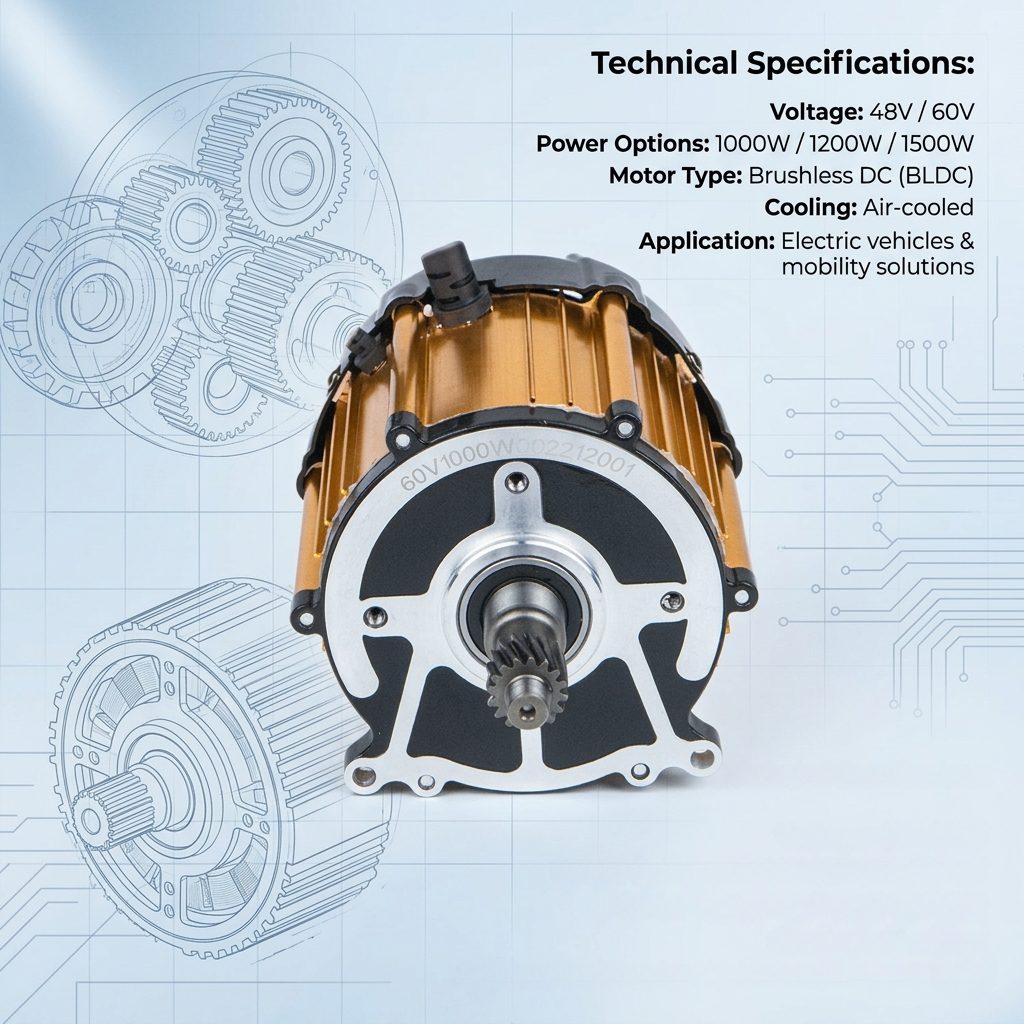 nitroniche 48v/60v 1000w 1500w high speed electric bldc motor