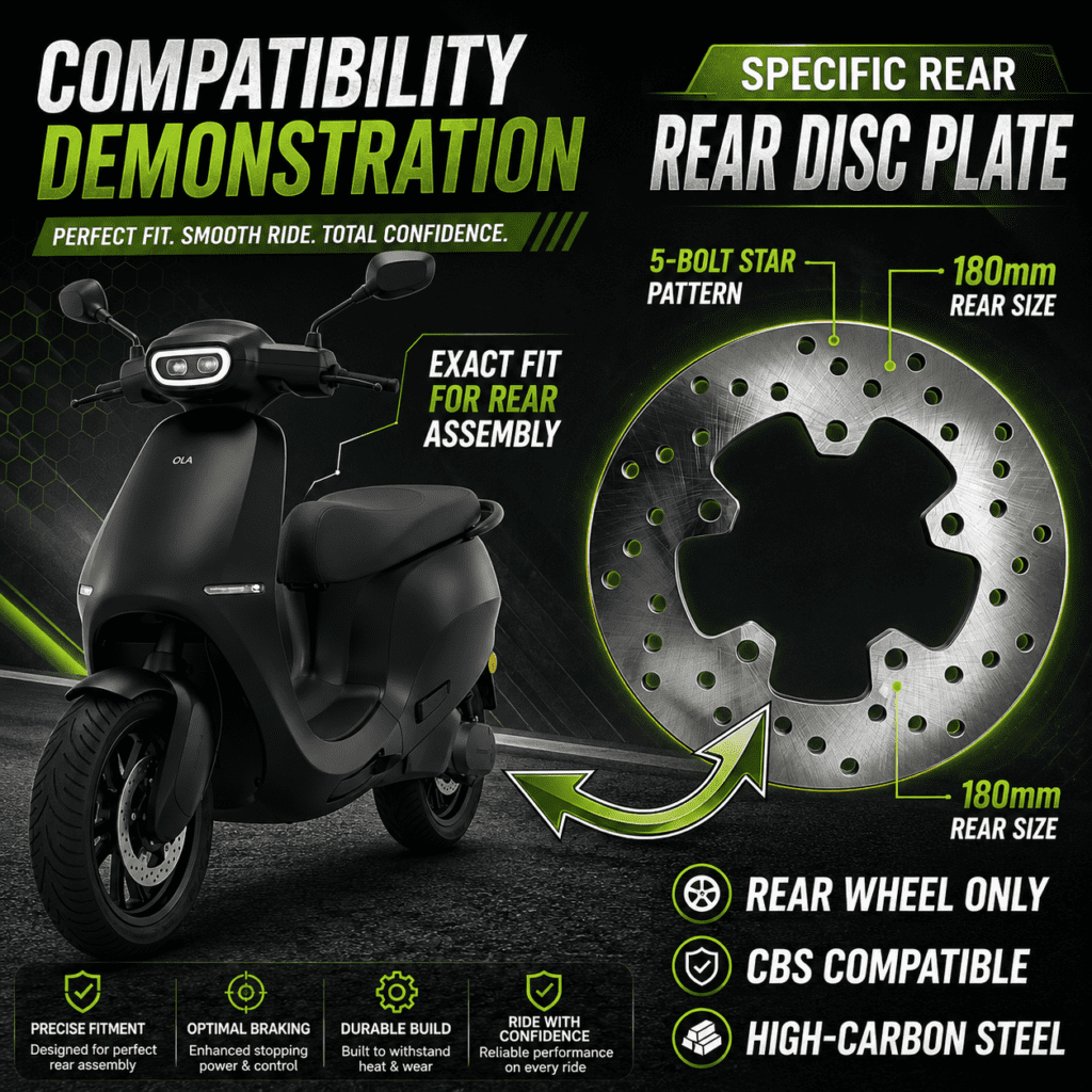 Nitroniche Ola Disc Brake Plate for S1 & S1 Pro Gen 1 & Gen 2 (Front & Rear) nitroniche ola disc brake plate for s1 & s1 pro gen 1 & gen 2 (front & rear)